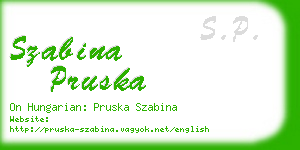 szabina pruska business card